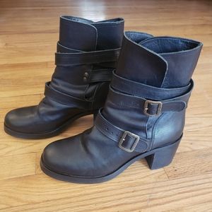 Florentino + Baker Leather Heeled Boots